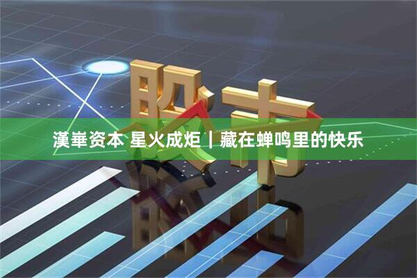 漢崋资本 星火成炬｜藏在蝉鸣里的快乐